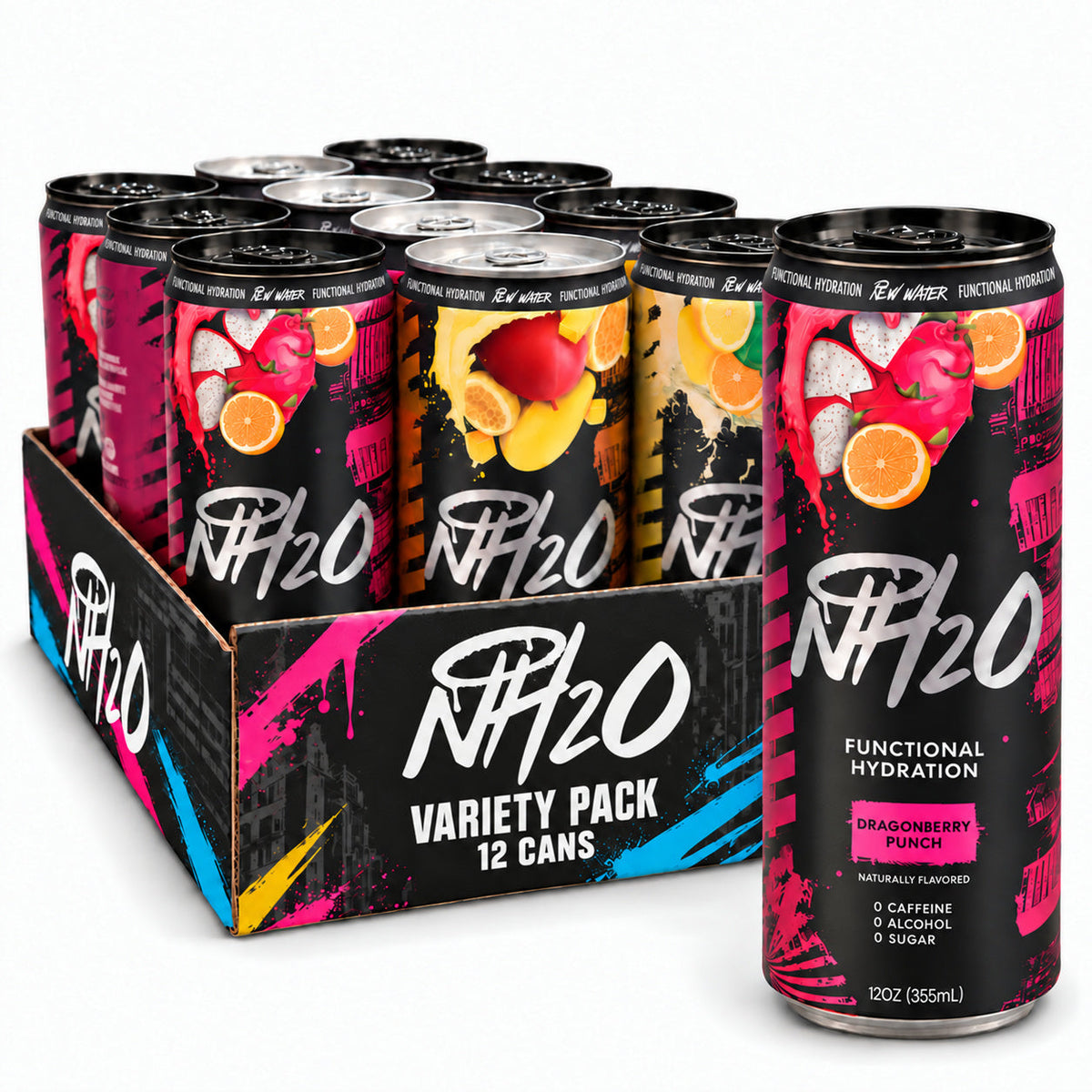 NH2O Functional Hydration variety pack with Jost labels