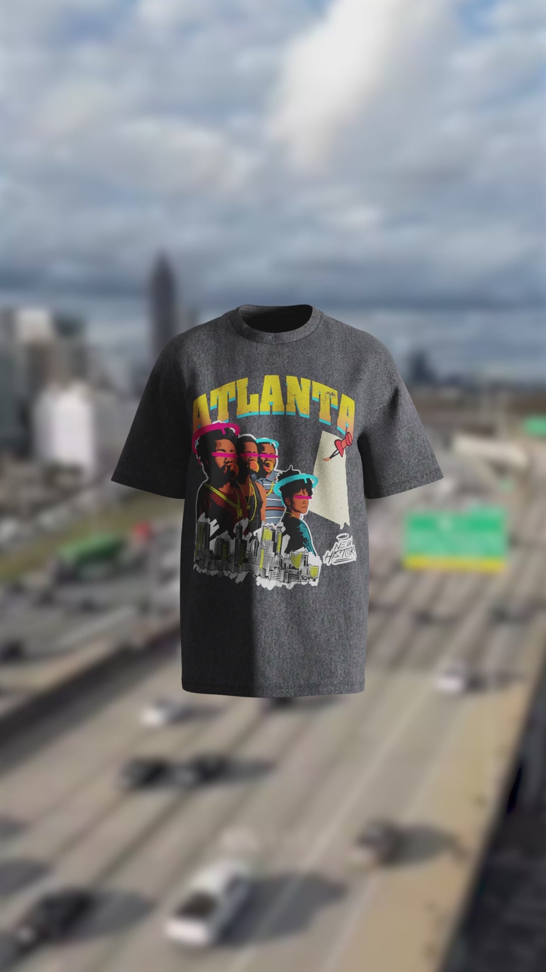 “ATLANTA” Vintage Oversized Tee