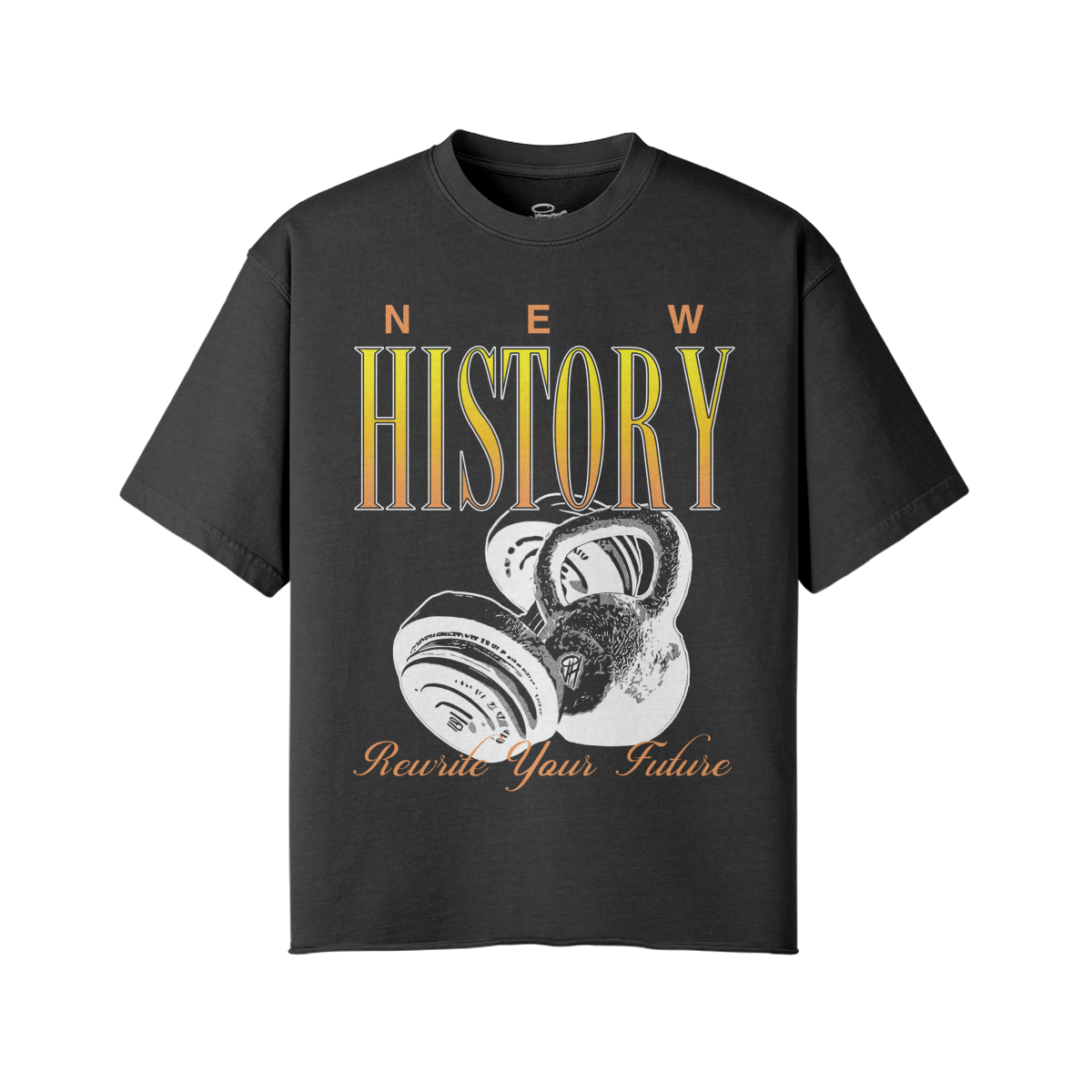 NEW HISTORY FADED RAW HEM TEE (MADE TO ORDER) — detail view